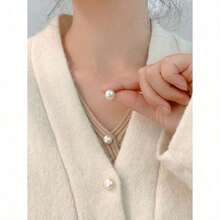 6/2pcs Pearl Design Plastic Buttons - No Sew Adjustable Buttons, Shiny Spherical White/Silver And Gold Decorative Buttons For Shirts, Dresses, Jackets And Tops - Durable And Easy To Use (6pcs), Fashionable Sequin Buttons, Elegant Flat Head Buttons For Women Cardigans And Coats - 彩色 - 查看 2