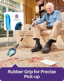 Reach, Grab, And Pick Up With Ease! Foldable Grabber Reacher – Anti-Slip 360° Rotating Jaw Pickup Stick With Magnet, 4" Wide Claw For Seniors – Make Everyday Life Easier - 32 Inch of 1 Pack - 查看 3