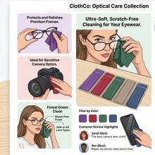 全新超细纤维眼镜清洁布，柔软眼镜清洁布，防雾镜片擦拭布，可重复使用，不会损伤镜片，也适用于电脑和手机屏幕 - 彩色 - 查看 4