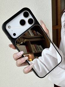 奢華電鍍鏡面相機保護手機殼，適用於 iPhone 17 Pro Max、17 Pro、17、16、15、14、13 Pro Max、17 Air，時尚保護背蓋 - 黑色 - 查看 3
