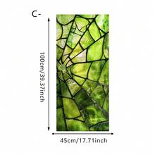 1pc Green Tropical Leaf Pattern Static Cling Window Film, Frosted Glass Effect Privacy Sticker, Removable For Bathroom, Office, Living Room, Home Decor & Art Decoration - Multicolor - View 13