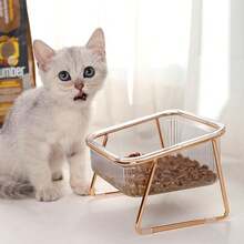 1个通用猫狗喂食器，可用作宠物食品和水碗，15度倾斜设计防止呕吐，底座稳固，让宠物用餐更安心。 - 1公升 - 查看 5