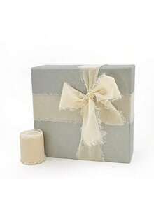 5m/Roll 38mm Chiffon Ribbon, 3.8cm Frayed Edge Ribbon For Bouquet, Wedding, Gift Wrapping - Raw Edge Webbing - View 7