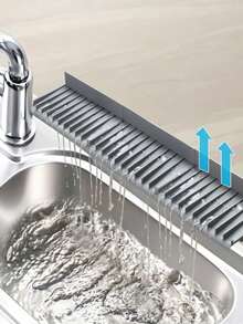 Flexible Drainage Mat, Splash-Proof Faucet Cover - Anti-Slip, Quick-Drying Drainage Mat Suitable For Sinks, Protecting Bathroom And Kitchen Sinks. Easy-To-Clean Surface, Fits Single-Hole Faucets, Applicable For Kitchen And Bathroom Vanities. - Solid Color - View 2