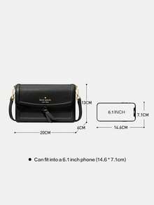 Kate Spade Túi đeo chéo KS dành cho nữ, túi xách nhỏ có dây đeo điều chỉnh được. - màu đen - Xem 5
