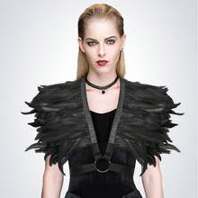 Áo choàng lông vũ giả kiểu Gothic cho trang phục Halloween dành cho nữ - Nhiều màu - Xem 2