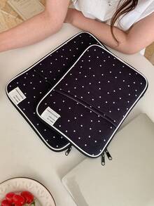 韩式笔记本电脑包，多功能减震笔记本电脑包，兼容10/11/12.9英寸和13英寸笔记本电脑 - 黑色 - 查看 3