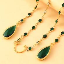 Dây chuyền vàng đeo mặt kiểu Bohemian, trang sức lễ hội Coachella, phụ kiện lễ hội Burning Man, dây đeo mũi cô dâu phong cách Boho, mặt nạ phù thủy, trang sức nàng tiên bóng tối. - Vàng - Xem 4