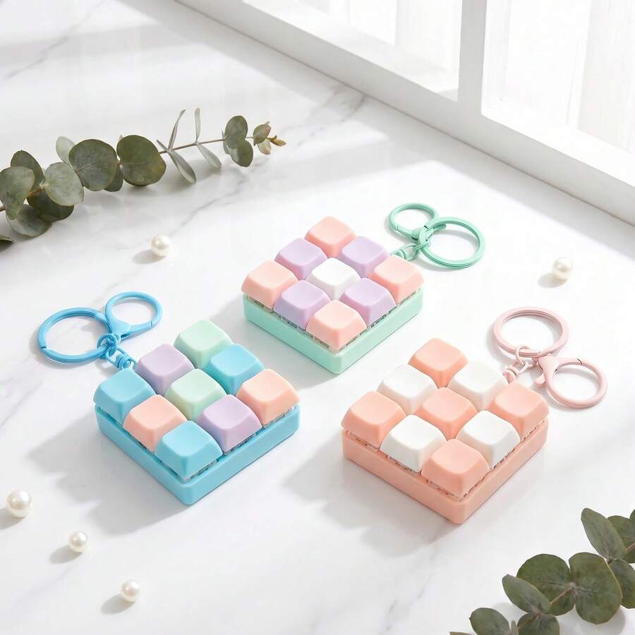 Đồ chơi bàn phím mini cầm tay: Đồ chơi giảm áp lực dễ thương, nhiều màu sắc, đồ chơi giảm căng thẳng giác quan bỏ túi, món quà lý tưởng cho Ngày của Mẹ dành cho nhân viên văn phòng và những người đam mê. - Nhiều màu - Xem 1