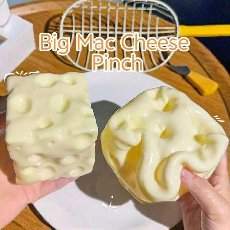 Neue Käse-Quetschspielzeug, handgemachte Quetschies aus Kokosöl, geschmeidig & federnde Quetschspielzeuge