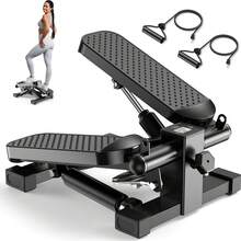 Multifunctional Mini Stair Stepper, 13.5LBS Lightweight Portable Exercise Equipment, LCD Display Tracks Steps Calories, Perfect For Under Desk & Small Space Summer Body Prep - 黑色 - 查看 1