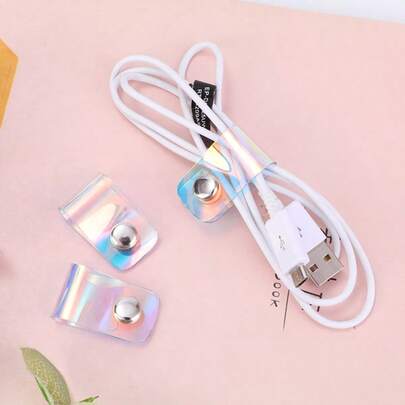 5/10条装激光数据线整理带，专为整理数据线和有线耳机而设计，采用激光外观和实用功能，可解决线缆缠绕问题，兼顾美观和收纳效率。