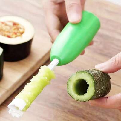 4-In-1 Multifunctional Fruit & Vegetable Corer Tool Set, Durable Plastic Handle With Replaceable Drill Bits, ABS Material, Compatible With Apple, Pear, Cucumber, Zucchini And More, Practical Household Kitchen Gadget
