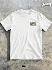 Cool Mi - Local Boy Outfitters Camo Dog Graphic T-Shirt, Front & Back Duck Camo Labrador Retriever Print, Men's 100% Cotton T-Shirt - 白色 - 查看 5