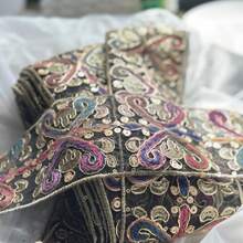 100 cm złota ozdobna lamówka, odpowiednia do odzieży, sukienek i akcesoriów rękodzielniczych – elegancka koronka, idealna do formalnych strojów, dekoracji świątecznych i odzieży designerskiej (dostępna w wielu kolorach) - kolor - Zobacz 5