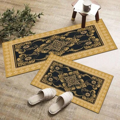 1pc Vintage Striped Pattern Design, Kitchen Decor, Home Decor, Decorative Mat, Fashion Doormat, Multi-Purpose Mat, Kitchen Floor Mat, Kitchen Mat Set, Kitchen Floor Protector, Comfort Standing Mat, Living Room Bedroom Bathroom Laundry Office Area Rug, Home Decoration Indoor