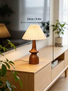 1pc Wood Grain Texture Decorative Table Lamp, Suitable For Living Room, Study, Hotel Bedside, Outdoor Camping, Festival Gift, Bedroom, Reading, Children, Decoration, Pregnancy Night Light, Prayer Corner, Italian Style, Minimalist, Chinese Style, French Style, Modern Arabic Style, Minimalist Islamic Design, Oasis Mixed Style - Multicolor - View 6