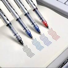 1pc/6pcs/12pcs Black/Blue/Red Ink Ballpoint Neutral Pens, 0.5mm Ultra-Fine Tip Ballpoint Pens, Smooth Writing, Suitable For Journaling, Drawing, School And Office Stationery - Multicolor - View 2