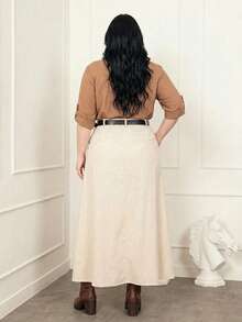 GOLDEN EAGLE FASHIONS Tailoring Skirt Plus Size CHARLENE MARAVILHOSA - Crema - Ver 3