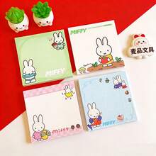 MIFFY 1 Set Bloc de notas con conejo, con un cuaderno con diseño de conejo lindo, notas adhesivas y función extraíble, adecuado para tomar notas, llevar un diario, planificar y organizar, así como para decorar el escritorio (estilo aleatorio) - Multicolor - Ver 3