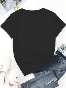 Women T-Shirts - Black - View 2