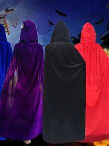 1 chiếc áo choàng Halloween, áo choàng phù thủy/hoàng tử có mũ trùm đầu - Xem 3