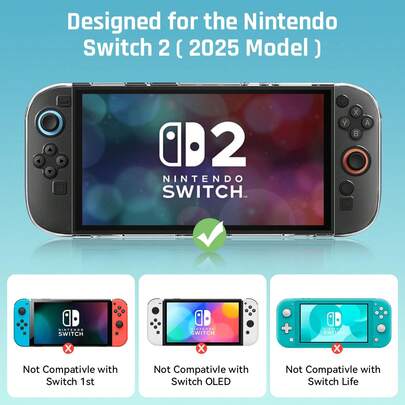 2/1 (2025) Switch透明保护壳 - 超薄保护壳，柔软TPU材质带来舒适握感，硬质PC背板提供防震防刮保护