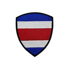 1 pieza Parche bordado con forma de escudo de la bandera nacional de 8.5*7cm, de cruzada, con cierre de gancho y bucle (adecuado para América, Europa, Asia y talla grande países), parche de moral militar táctico - Multicolor - Ver 45