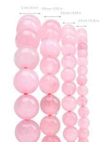 Cuentas sueltas de cuarzo rosa natural para hacer joyas. Cuentas de estilo bohemio de primavera y verano, tamaños de 4/6/8/10 mm, longitud de 38 cm/15 pulgadas. Tonos de rosa suave a lavanda, gemas pulidas suaves para manualidades creativas de collares, pulseras y aretes. Para entusiastas de la artesanía, suministros de cuentas y aficionados al bordado. - Multicolor - Ver 10