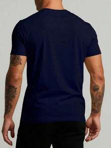Brazil World Cup Flag Unisex T-Shirt, Basic Casual Style, 100% Cotton. - Màu xanh lam - Xem 4