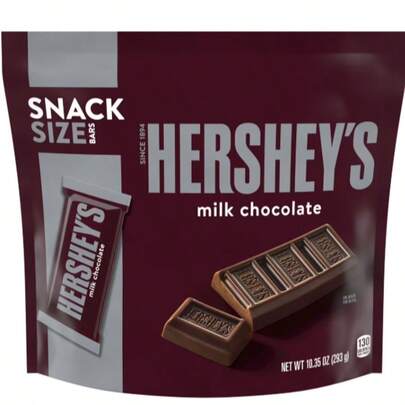 HERSHEY'S Milk Chocolate Snack Size Candy Bites, 10.35 Oz Bag, Individually Wrapped Sweet Treats For Sharing & Snacking