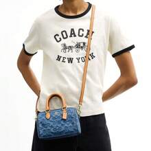 Coach Rowan Printed Women's Single Shoulder Crossbody Handbag CDQ36IMTYV - 靛藍色CDQ36IMTYV - 查看 2