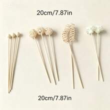 Difusor de fragancia de flores de ratán y paja natural de larga duración, que mejora la felicidad del hogar - 10Pcs - Ver 2