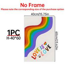 1/8 件装 LGBTQ+骄傲月帆布墙画，“没有仇恨，只有爱”。这是一个空间。采用包容平等的印刷材料，适合房间美化，可选配画框，酷儿联盟家居装饰，房间装饰产品，非常适合客厅、卧室、办公室、酒吧、大学宿舍等场所。 - 多色 - 查看 34