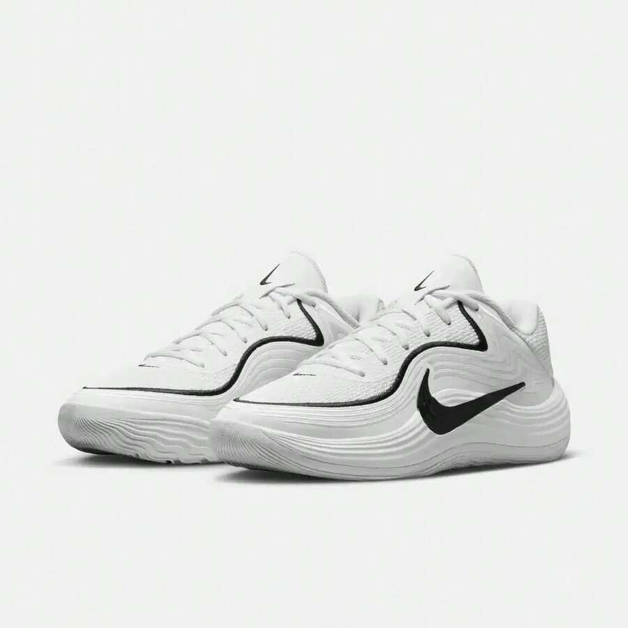 Nike Precision 8緩震貼合透氣男子籃球鞋 - 白色/黑色 - 查看 1
