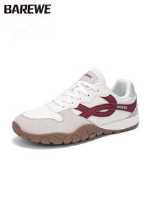 BAREWE Wide-Head Shoes For Spring/Autumn: Durable Casual Shoes, Lightweight Hiking Wide-Fit Footwear, Comfortable For Wide Foot Pads, For Everyday - Red and White - View 4