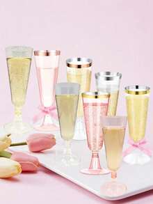 Bộ 20/10 ly sâm panh tái sử dụng 150ml, thích hợp cho các bữa tiệc, họp mặt, đồ uống lạnh, sinh nhật, ngày Valentine, đám cưới và các sự kiện lớn. - Nhiều màu - Xem 7
