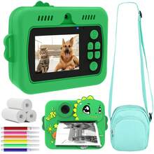 3-12 Years Old Children Instant Print Camera, 1080P HD Digital Camera, Comes With 3 Rolls Of Printing Paper And 6 Color Pens, Perfect Gift For Boys And Girls Birthday, Christmas, Halloween, Easter - Multicolor - View 15