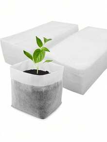 Túi ươm cây không dệt, kích thước 3.54*3.94 inch, chất liệu vải thoáng khí, chậu trồng cây tái sử dụng cho vườn nhà và nông nghiệp. - Nhiều màu - Xem 5