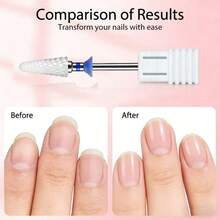 1pc Ceramic Nail Drill Bit, Manicure Tool - Baby Blue - View 8