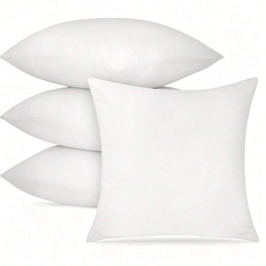 Fluffy Pillow Inserts Set Comfortable Home Cushion - White - View 1