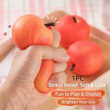 Đồ chơi bóp hình quả táo sống động như thật, đồ chơi giảm áp lực mềm mại, đàn hồi chậm, đồ chơi giải trí giúp giảm căng thẳng, món quà độc đáo cho sinh nhật, Giáng sinh, văn phòng. - Nhiều màu - Xem 3