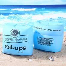 1 Cặp phao tay bơm hơi, phao tay cho tiệc bể bơi mùa hè, ống tay áo, phao tay bơi hai ngăn khí, phù hợp với nhiều cân nặng khác nhau - Bơm hơi - Xem 2