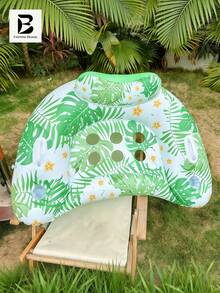 1 Stück aufblasbarer Lounge-Stuhl, Schildkrötenpanzer- und Stern-Elemente, mit Griff und 2 Getränkehaltern, Wasser-Sofa, faltbar, geeignet für Schwimmbad und Outdoor-Sonnenbaden, Luftpumpe optional - U-förmiges Schildkrötenpanzerblatt - Übersicht 6