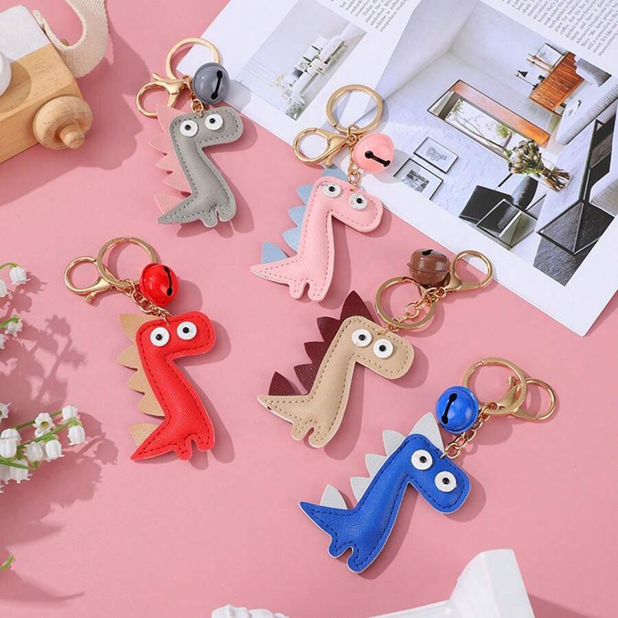 Cute Cartoon Dinosaur Keychain Set, Couple Style Car Pendant, Plush Bag Charm, Wholesale Ornament Gift - Multicolor - View 1