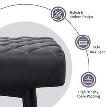 ZOONFA Grey PU Leather Barstools With Back Metal Legs For Kitchen Island Breakfast Bar - PU Grey - View 3