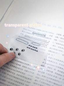 50pcs Glossy Semi-Transparent Sticky Notes, Suitable For Book Annotation, School And Office Use - Frosted Sticky Notepad - View 6
