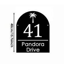 1 PC Custom Retro Scroll Metal House Number Sign - Black House Numbers&Address Plaque -Metal House Number Sign - Black - View 8