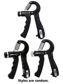Entrenador de fuerza de agarre ajustable, fortalecedor de agarre manual profesional y ejercitador de muñeca, adecuado para rehabilitación de dedos y músculos del brazo, entrenamiento de fuerza de muñeca para fitness, accesorio de ejercicio para el hogar y el gimnasio - Negro - Ver 7