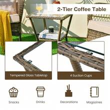 Silla de jardín para exteriores - Ideal para conjuntos de muebles de patio y sofá, perfecta para jardín, terraza o balcón - //// - Ver 6
